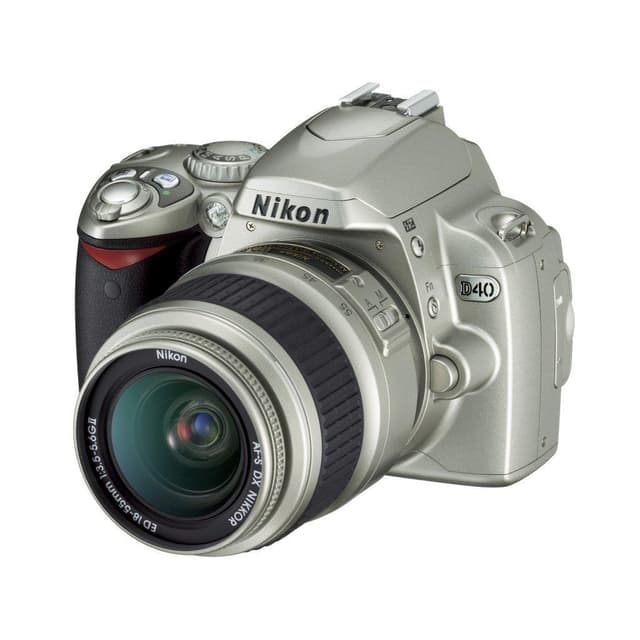 D40 SLR - Grigio + Nikon AF-S DX Nikkor 18-55mm f/3.5-5.6G ED II f/3.5-5.6
