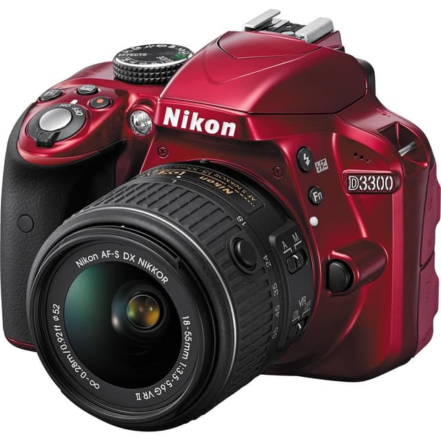 SLR D3300 - Rossa + Nikon AF-S DX Nikkor 18-55mm f/3.5-5.6 G VR f/3.5-5.6