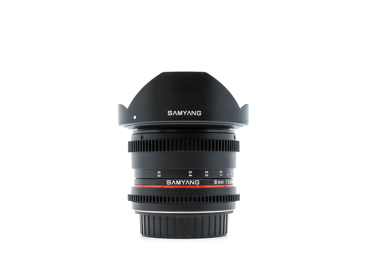 Samyang 8mm T3.8 VDSLR UMC Fisheye CS II - compatibile con Canon EF
