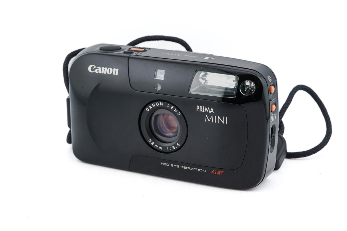 Canon Prima Mini - Vintage 35mm Analog Camera (Refurbished) Black