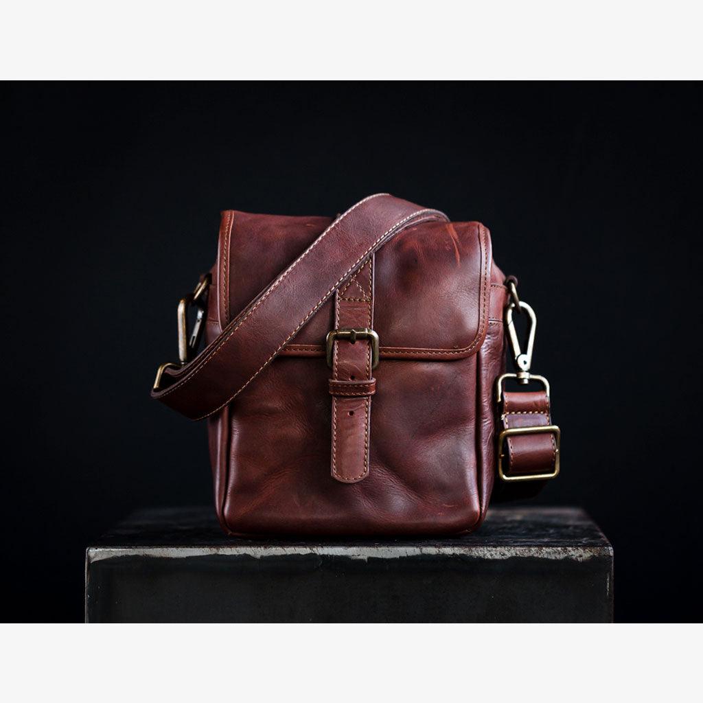 Berlin Cognac Leather Camera Bag