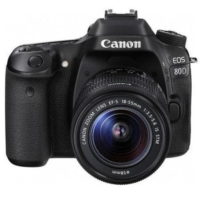 EOS 80D SLR - Black + Canon Canon EF-S 18-55mm f/3.5-5.6 IS STM f/3.5-5.6 