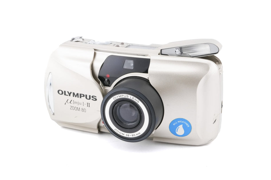 Olympus MJU II Zoom 80 - 35mm Film Camera Mint Compact Used