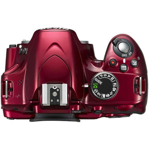 SLR D3200 - Red Nikon Nikkor AF-S DX 18-55mm f/3.5-5.6G VR II f/3.5-5.6