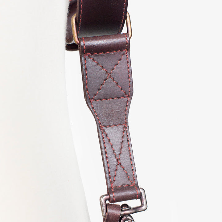 Tokyo #502 - Brown & Red dual leather camera strap