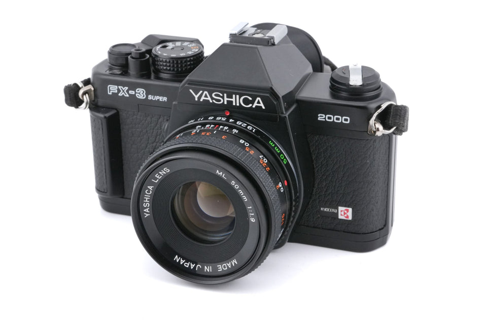【実写確認整備品】ヤシカFX-3スーパー2000本革仕様／ML50mmf1.7付 Yashica FX-3 Super 2000 + 50mm f1.9 ML – Camera Market