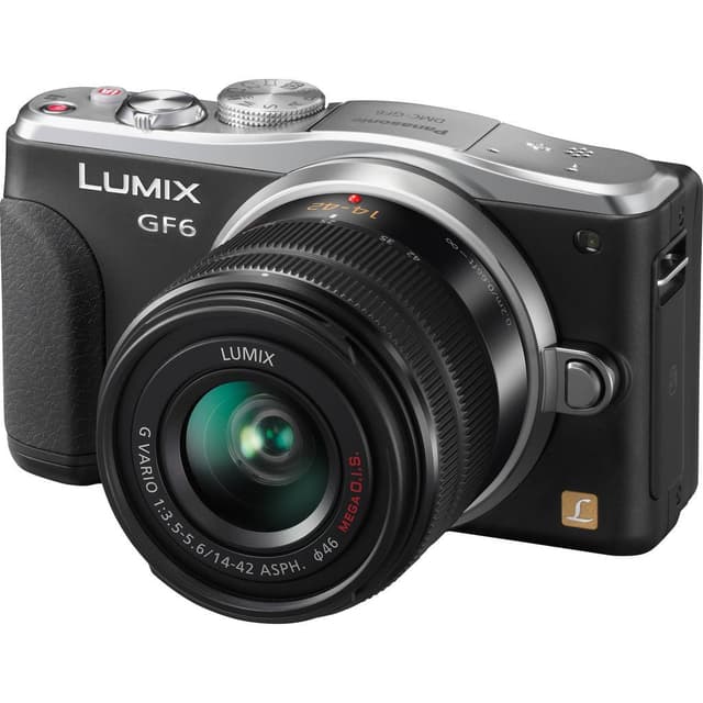 DMC-GF6 - Black/Silver + Panasonic Lumix G Vario 14-42mm f/3.5-5.6 ASPH OIS + 45-150mm f/4.0-5.6 ASPH f/3.5-5.6 + f/4.0-5.6  · main image