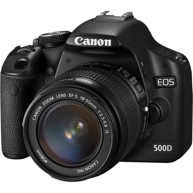 EOS 500D SLR - Black + Canon EF-S 18-55mm f/3.5-5.6 IS  · main image