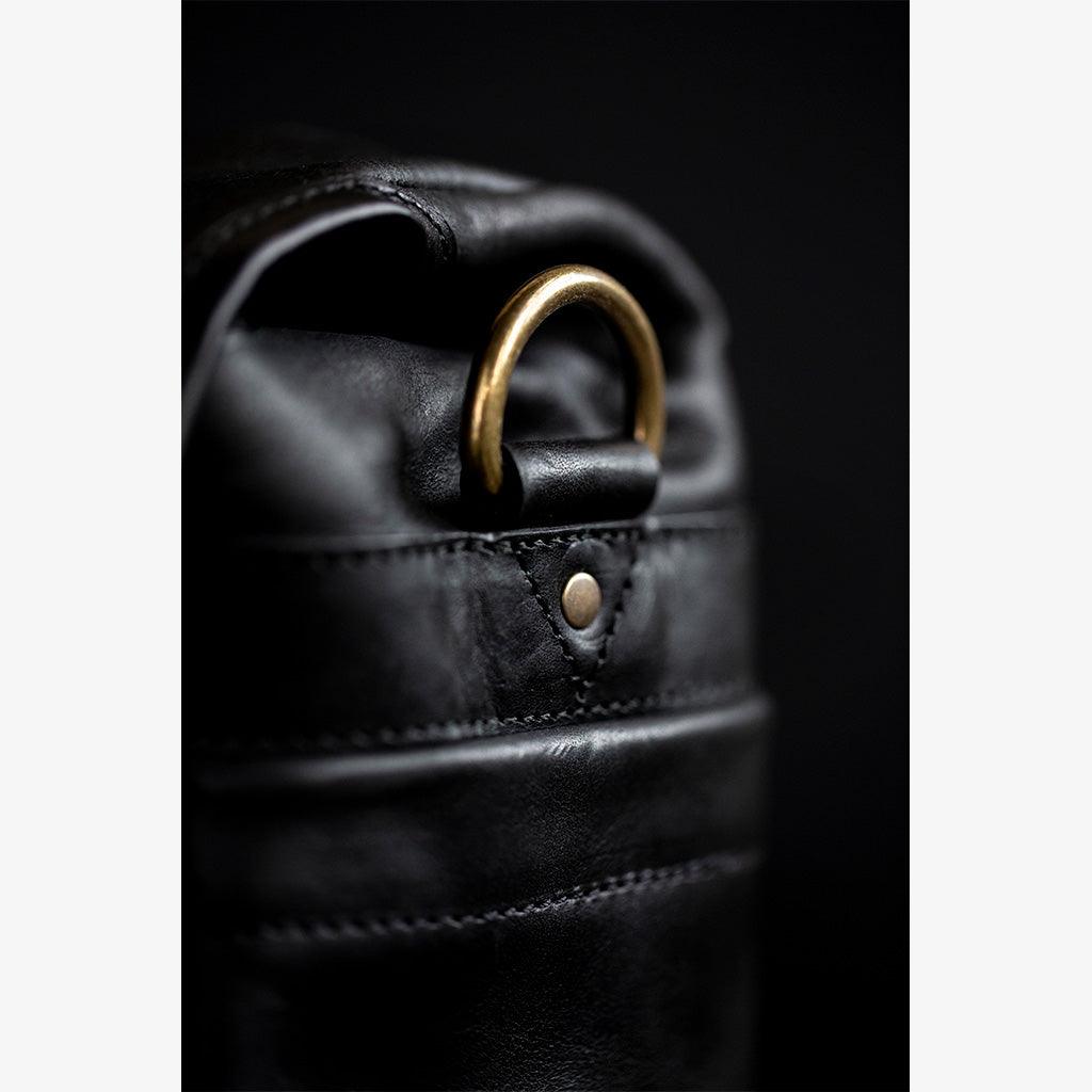 Roma Black Leather Camera Bag