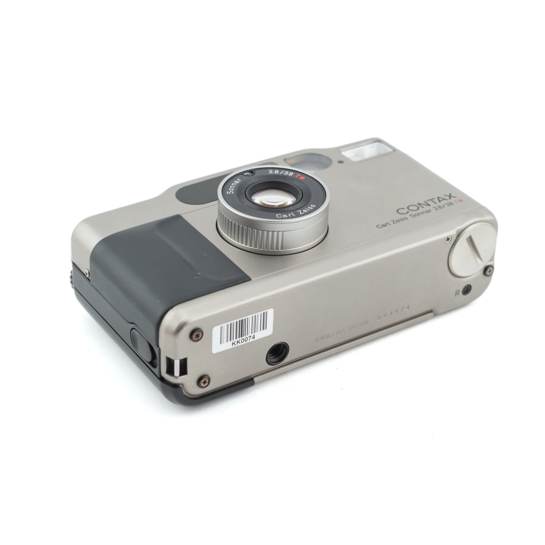 Contax T2 Silver Carl Zeizz Sonar 2.8 - Cámara de Película de 35mm