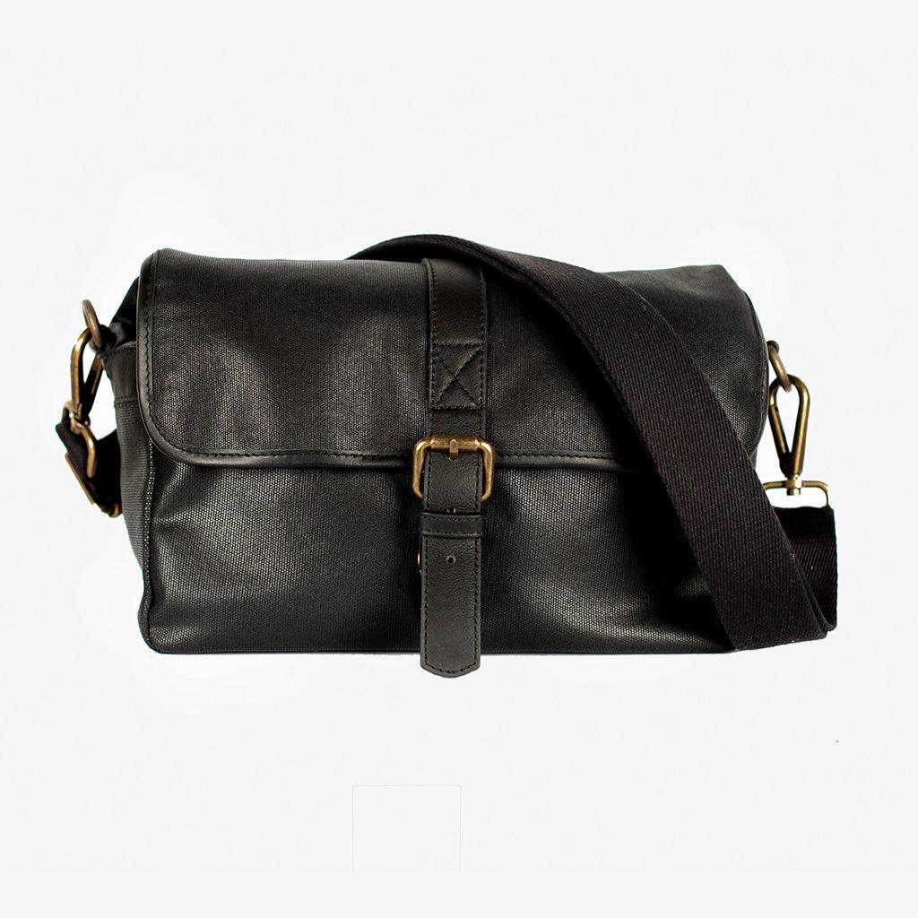 París Black Waxed Canvas Camera Bag · main image