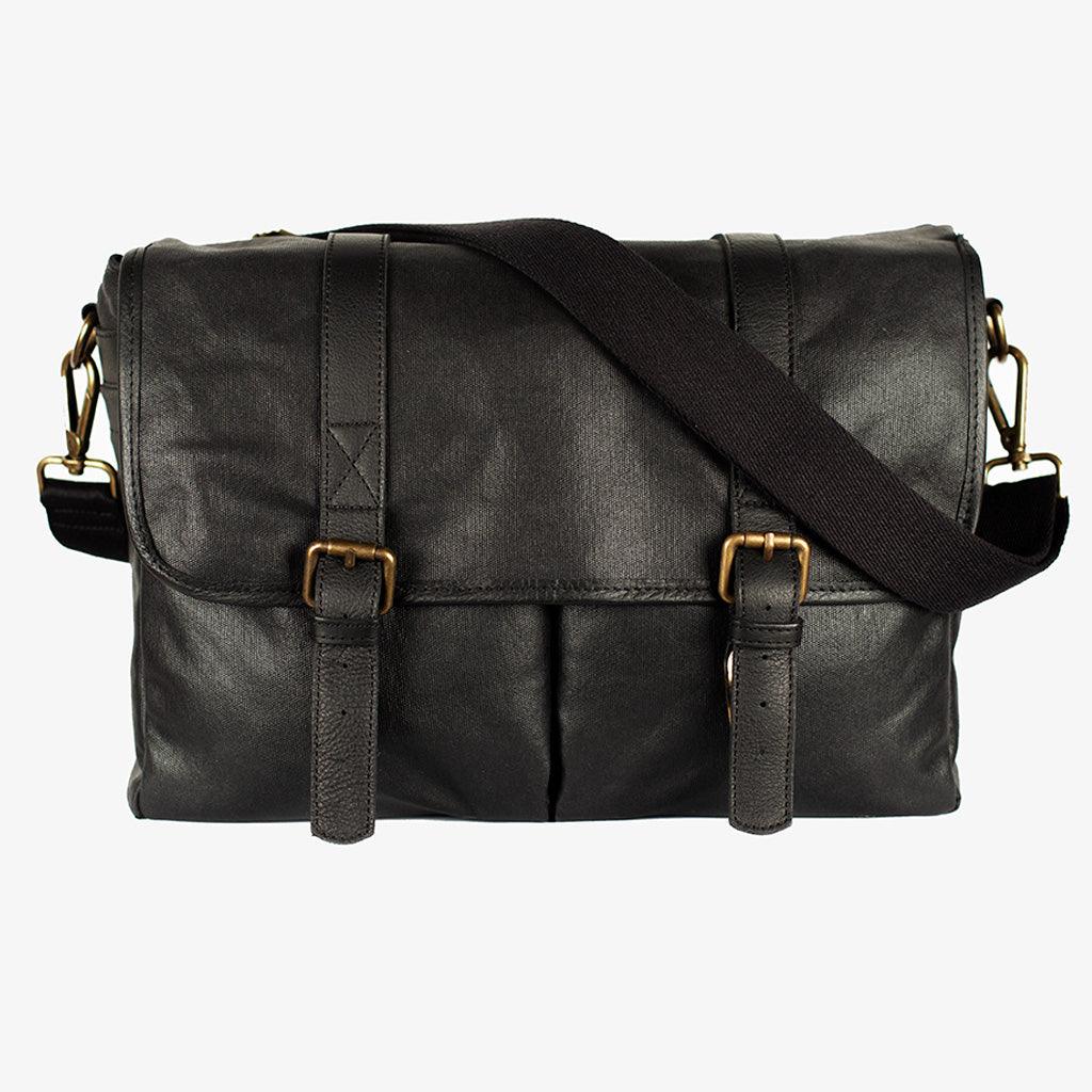 Roma Black Waxed Canvas Camera Bag · main image