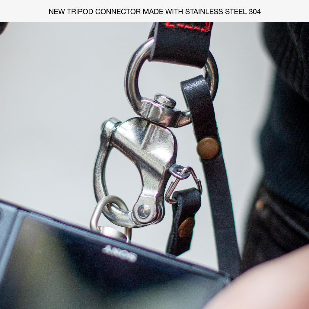 Tokyo #602 - Brown & Red sling leather camera strap