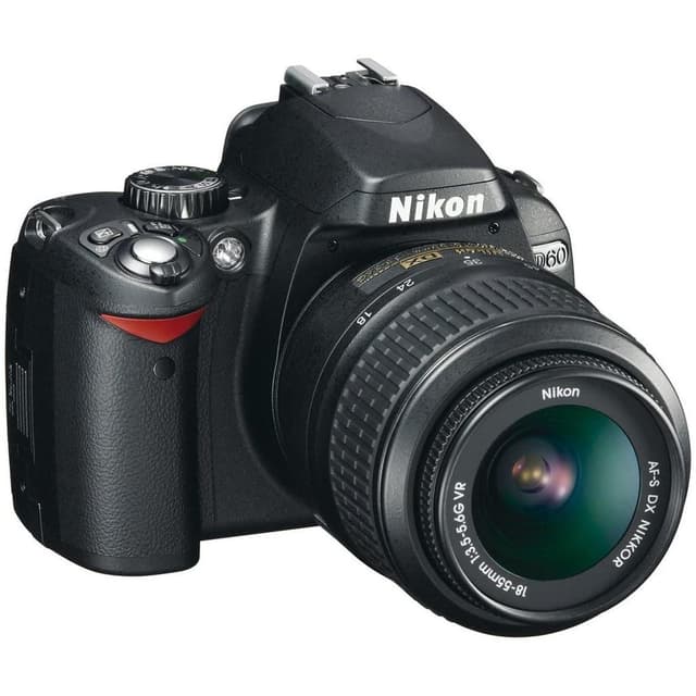 D60 SLR - Black + Nikon AF-S DX Nikkor 18-55 mm f/3.5-5.6G VR f/3.5-5.6G · imagen principal