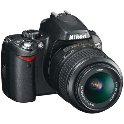 D60 SLR - Black + Nikon AF-S DX Nikkor 18-55 mm f/3.5-5.6G VR f/3.5-5.6G 