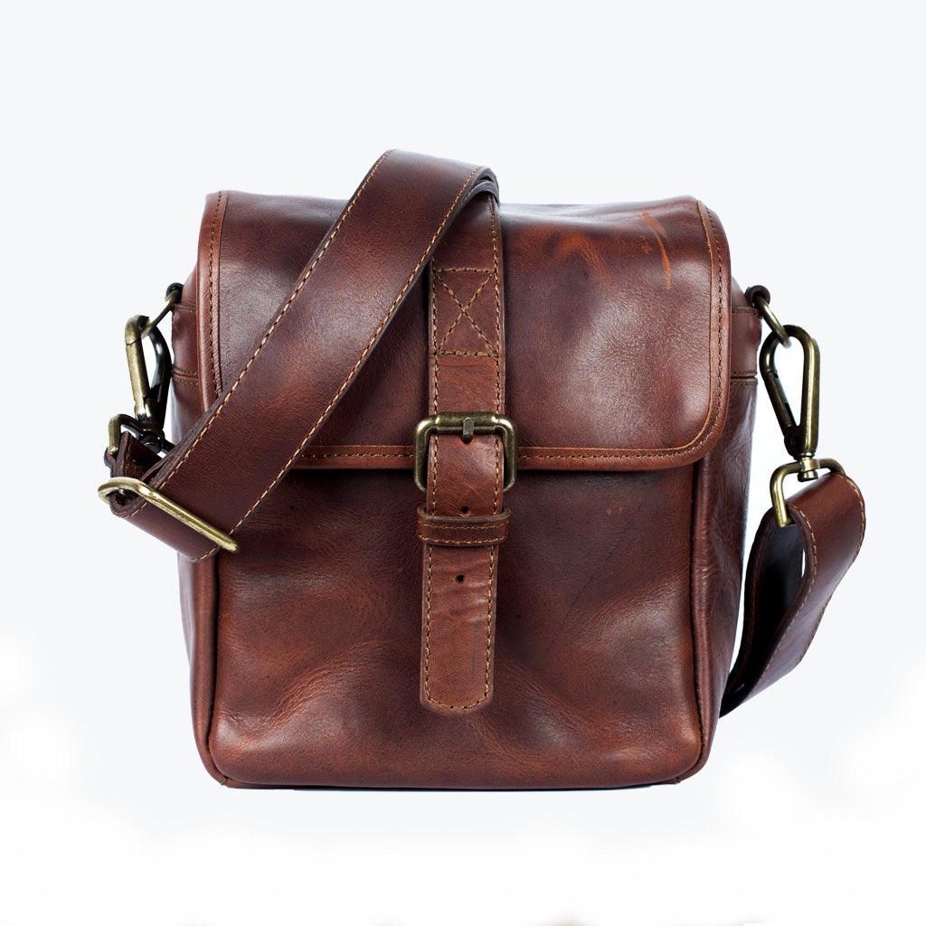 Berlin Cognac Leather Camera Bag · main image