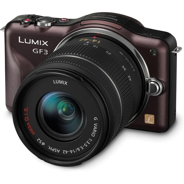 Lumix DMC-GF3 - Brown + Panasonic Lumix G Vario 14-42mm f/3.5-5.6 ASPH. MEGA OIS f/3.5-5.6 · main image