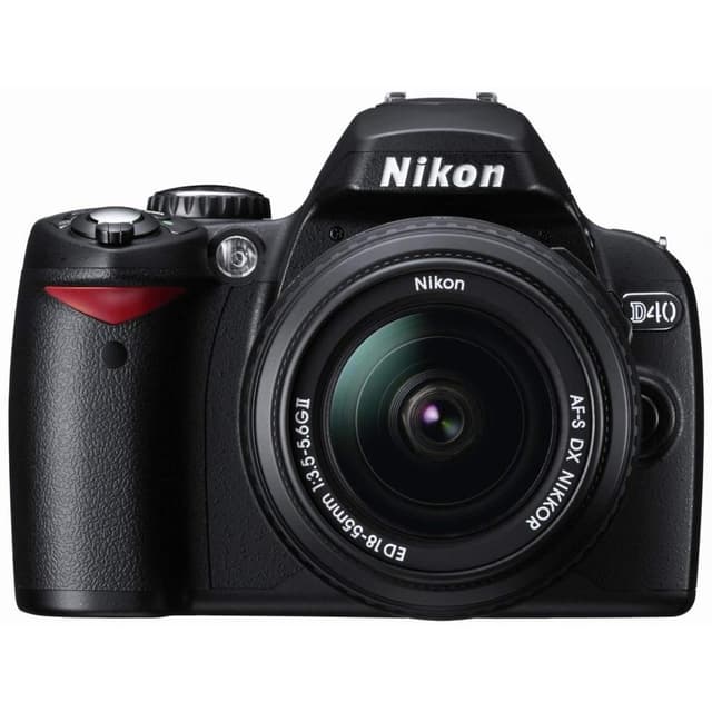 Réflex D40 - Negro + Nikon AF-S DX Nikkor 18-55mm f/3.5-5.6G ED II