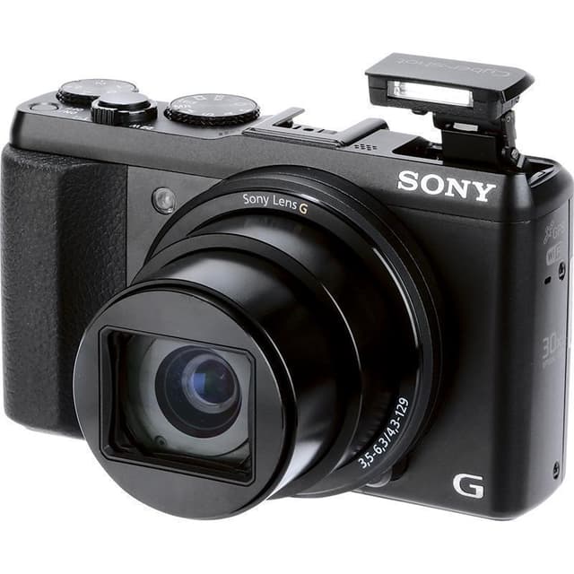 Cyber-shot DSC-HX50 Compact Camera - Black + Sony G 30X Optical