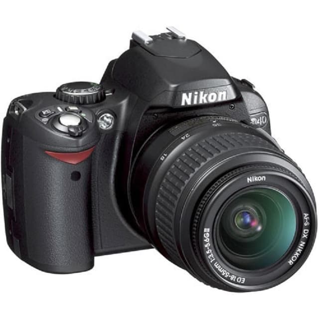 D40 SLR - Black + Nikon AF-S DX Nikkor 18-70mm f/3.5-4.5G IF-ED f/3.5-4.5  · main image
