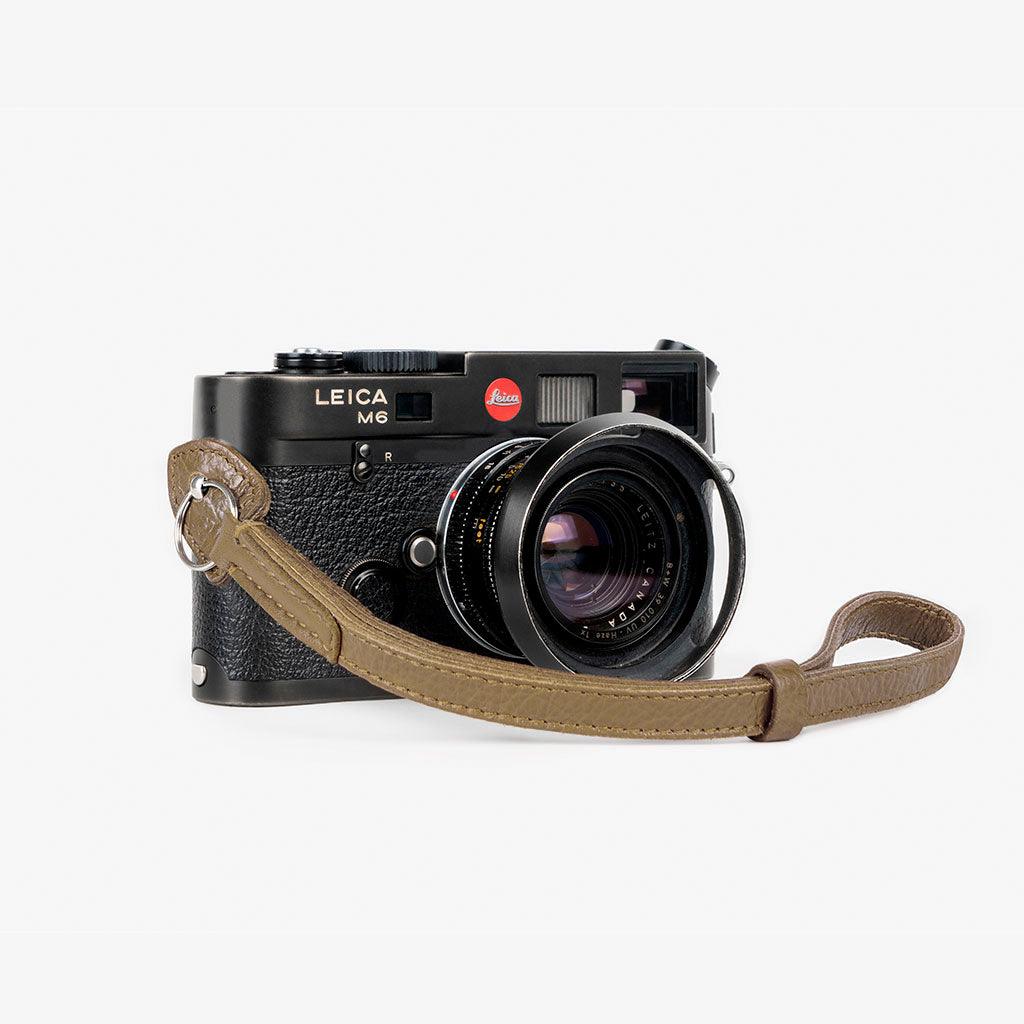 Roma #203 - Olive Green Leather camera strap · main image