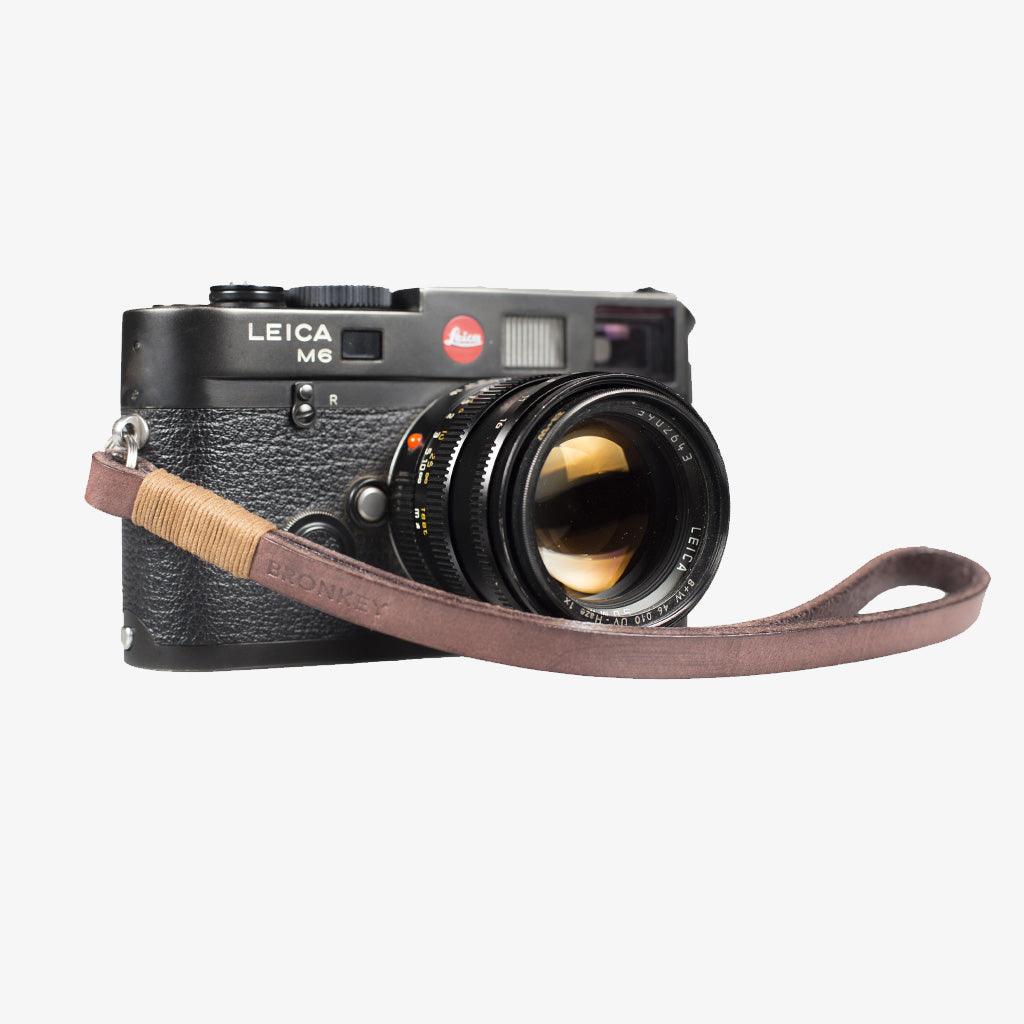 Tokyo #205 - Brown & Tanned leather camera strap · main image