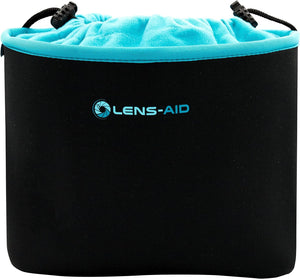 Lens-Aid Funda Neopreno para Camara con Forro Polar: Bolsa Protectora para DSLR, Bridge, MFT, com-pacta y Accesorios, Compatible para Canon, Nikon, Pentax, Fuji, Sony y más (S)