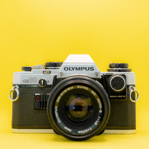 Olympus OM10 + Zuiko 50mm 1.8 - 35mm SLR Vintage Film Camera - Not Manual Adapter included *